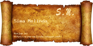 Sima Melinda névjegykártya